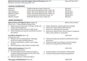 Nursing Student Resume with No Experience Sample Nursing Student Resume 8 Examples In Word Pdf