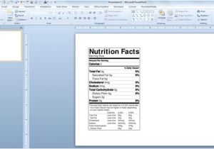 Nutrition Facts Table Template How to Make A Nutrition Facts Label for Free for Your