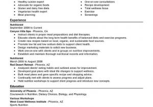 Nutrition Student Resume Best Nutritionist Resume Example Livecareer