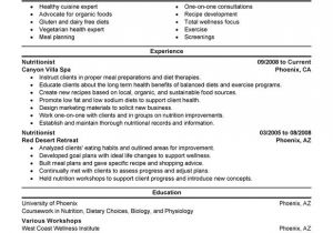 Nutrition Student Resume Nutritionist Resume Examples Free to Try today