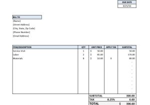 Nvoice Template Free Invoice Template for Contractors