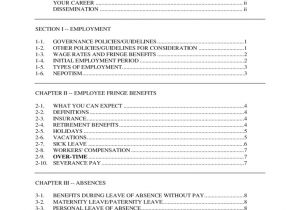 O and M Manual Template Personal Policy and Procedure Manual Template Free Download