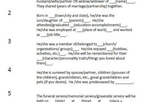 Obituary Guide Template Confessions Of A Funeral Director Do It Yourself