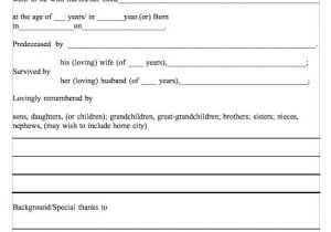 Obituary Template Word Document 25 Obituary Templates and Samples Template Lab