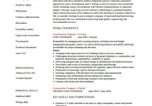 Objective for Civil Engineering Student Resume Free 6 Sample Civil Engineer Resume Templates In Free
