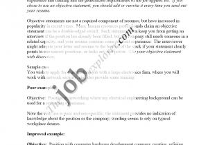 Objective Resume Sample why Resume Objective is Important