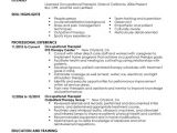 Occupational therapy assistant Resume Template Occupational therapist Resume Examples Free to Try today