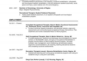 Occupational therapy assistant Resume Template Occupational therapist Resume Resume Badak