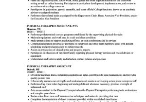 Occupational therapy assistant Resume Template Physical therapist assistant Resume Samples Velvet Jobs