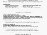 Occupational therapy Student Resume Example Occupational therapist Cover Letter and Resume Examples