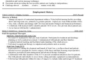 Occupational therapy Student Resume Example Occupational therapist Director Resume Sharon R Pellow