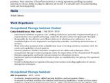 Occupational therapy Student Resume Example Occupational therapy assistant Resume Samples Qwikresume