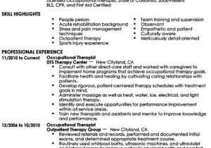 Occupational therapy Student Resume Example Occupational therapy Resume Template Download Tips to