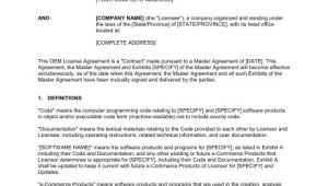 Oem Contract Template Oem Reciprocal License Agreement Template Sample form