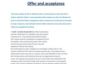 Offer and Acceptance Contract Template Contract Law assignment Offer and Acceptance