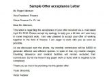 Offer and Acceptance Contract Template Sample Offer Acceptance Letter 9 Download Free