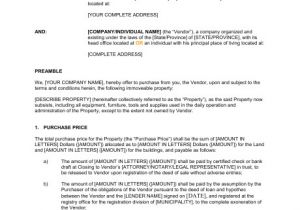 Offer to Purchase Contract Template Offer to Purchase Real Estate Property Short form Template