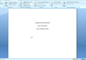 Office 2007 Apa Template How to Apply Apa format In Microsoft Word 2007