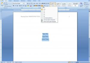 Office 2007 Apa Template Microsoft Office Apa 6th Edition Template