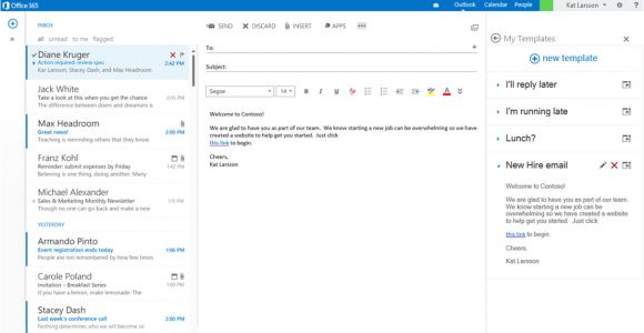 Office 365 Email Template the Office 365 Platform New Opportunities for Developers
