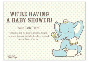 Office Baby Shower Email Template Diapered Blue Elephant Invitations Cards On Pingg Com