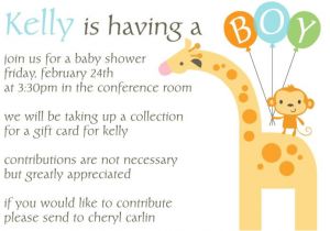 Office Baby Shower Email Template Office Baby Shower Invitation Wording Giraffe Little