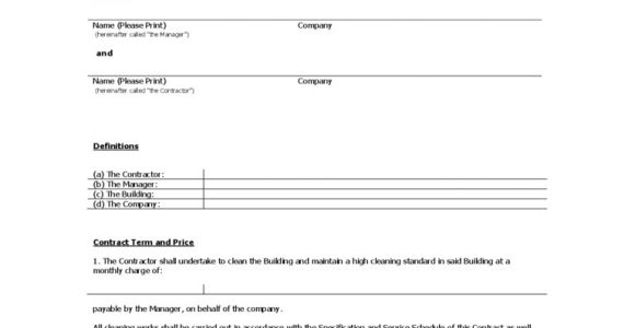 Office Cleaning Contract Template Cleaning Contract Template 3 Free Templates In Pdf Word