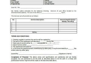 Office Cleaning Proposal Template Free 7 Cleaning Proposal form Sample Free Sample Example