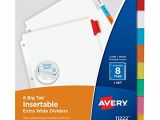 Office Depot Divider Templates Galleon Avery Big Tab Insertable Extra Wide Dividers 8