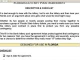Office Lottery Pool Contract Template Office Lottery Pool Contract Template Sampletemplatess