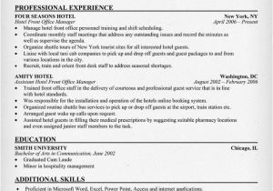 Office Manager Resume Sample Hotel Front Office Manager Resume Resumecompanion Com