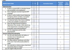 Office Safety Inspection Checklist Template 14 Inspection Checklist Samples Sample Templates