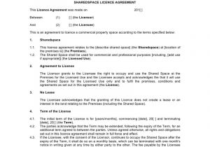 Official Contract Template Shared Office Contract Template