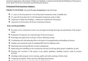 Oil and Gas Civil Engineer Resume Project Engineer Civil Resume Rev 0 Dated 24 June 2016