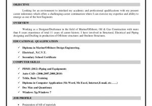 Oil and Gas Civil Engineer Resume Structural Designer Draftsman Offshore Oil and Gas