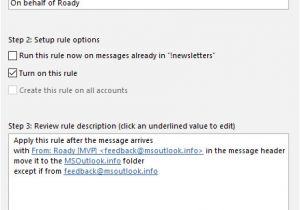 On Behalf Of Email Template Rule to sort Out On Behalf Of Messages Msoutlook Info