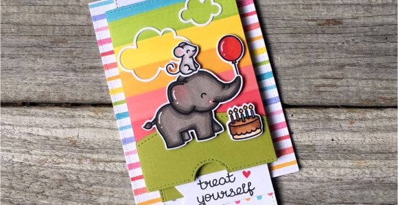On the Border Gift Card Double Slider Surprise with Images Lawn Fawn Lawn Fawn