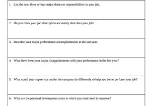 One On One Performance Review Template 8 Performance Review Samples Sample Templates