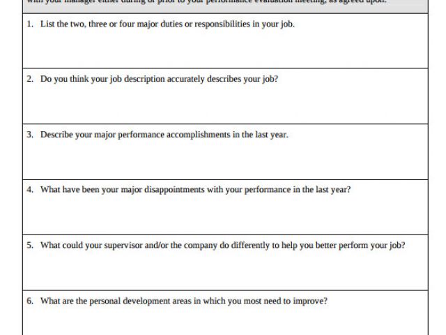 One On One Performance Review Template 8 Performance Review Samples ...