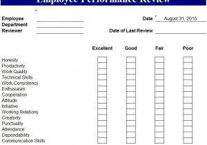One On One Performance Review Template Employee Performance Review Template Cyberuse
