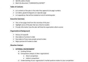 One Page Nonprofit Business Plan Template Anatomy Of A Nonprofit Marketing Plan