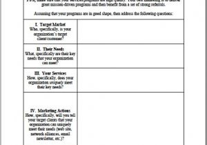 One Page Nonprofit Business Plan Template Your One Page Nonprofit Marketing Plan Ryan Nonprofits
