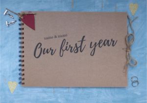 One Year Anniversary Card for Boyfriend Personalised Anniversary Gift Custom Scrapbook Album First