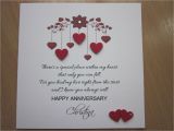 One Year Anniversary Card Handmade Details About Personalised Handmade Anniversary Engagement