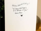 One Year Anniversary Card Handmade I Know What Love is One Year Anniversary Card for Her