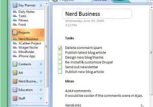 Onenote Section Template How to organize Your Life with Onenote