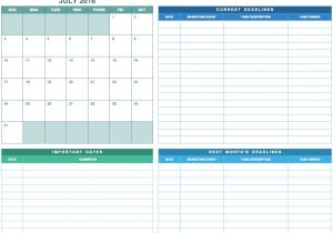Online Marketing Calendar Template 9 Free Marketing Calendar Templates for Excel Smartsheet