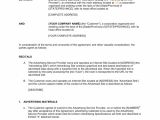 Online Marketing Contract Template Agreement for Internet Advertising Services Template