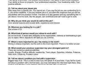 Online Resume for Job Interview 50 Common Interview Questions and Answers Common