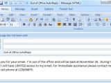 Ooo Mail Template Set Out Of Office Auto Reply In Outlook 2003 2007 2010